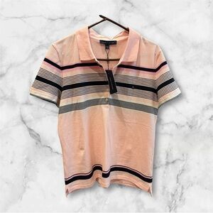 Tommy Hilfiger Women’s Polo Shirt in Pink and Black NWT size XL
